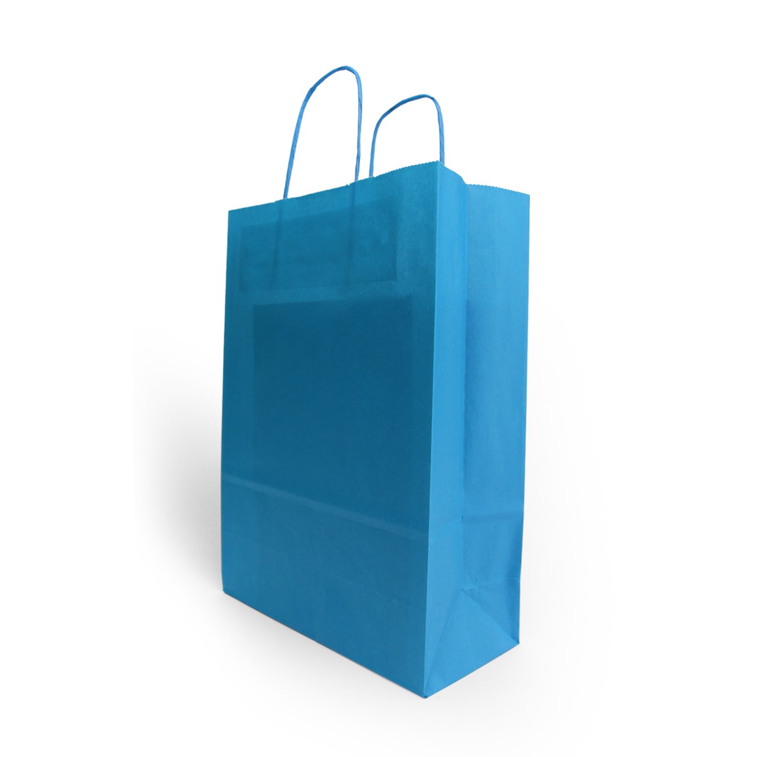 Papirnate vrećice s pletenom ručkom - SVIJETLO PLAVA 260x120x350 mm